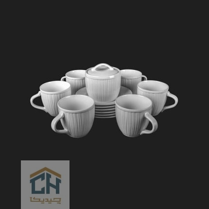 چای خوری سرامیکی گلدکیش ست 6 نفره طرح Prince مدل GK604008