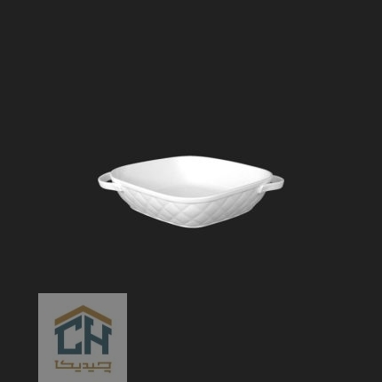 مرغ خوری سرامیکی لوزی کوچک گلدکیش طرح Burberry مدل GK553326