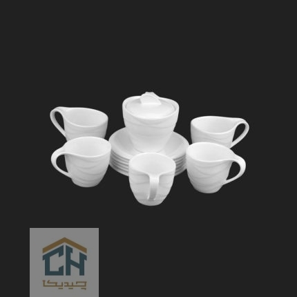 چای خوری سرامیکی گلدکیش ست 6 نفره طرح Wave مدل G109308 (1)