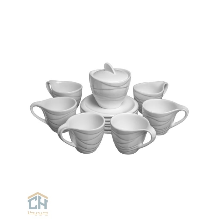 چای خوری سرامیکی گلدکیش ست 6 نفره طرح Wave مدل G109308 (2)
