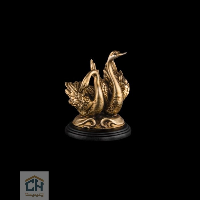 مجسمه قو گلدکیش طرح برنز مدل 4730 (2)