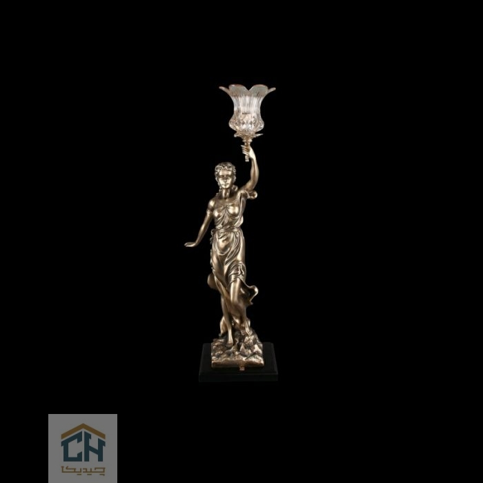 مجسمه شمعدان گلدکیش طرح برنز مدل 4660L (2)
