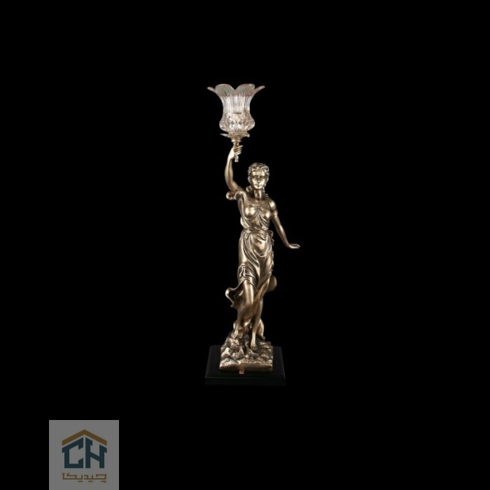 مجسمه شمعدان گلدکیش طرح برنز مدل 4660R (2)