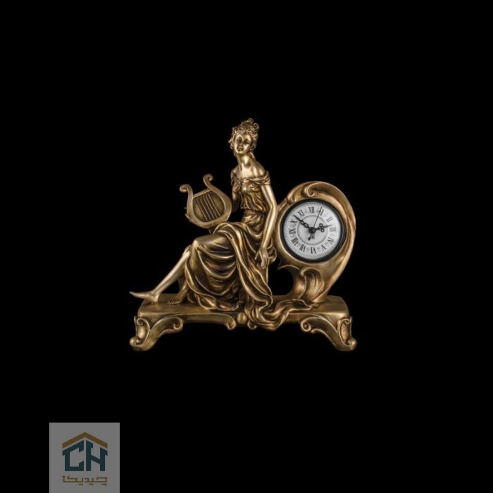 مجسمه ساعت گلدکیش طرح برنز مدل 4810 (2)