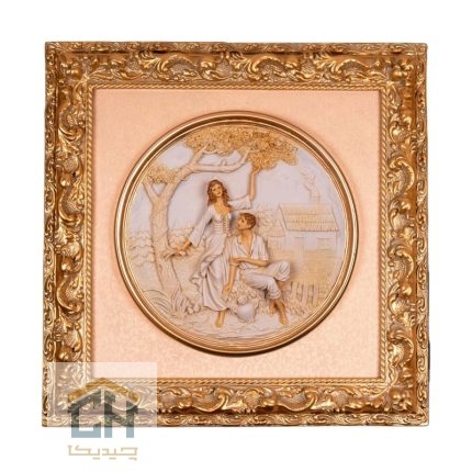 تابلو مربع وسط گرد بزرگ گلدکیش مدل 3141