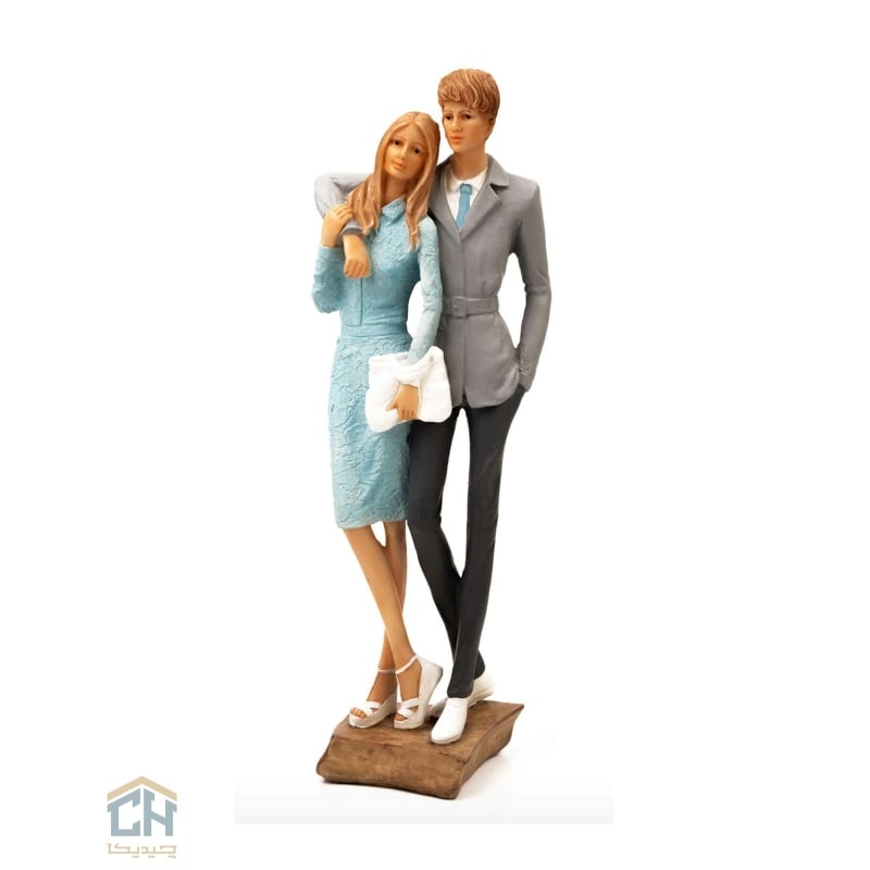 Goldkish man and woman statue model 4544 مجسمه زن و مرد گلدکیش مدل 4544