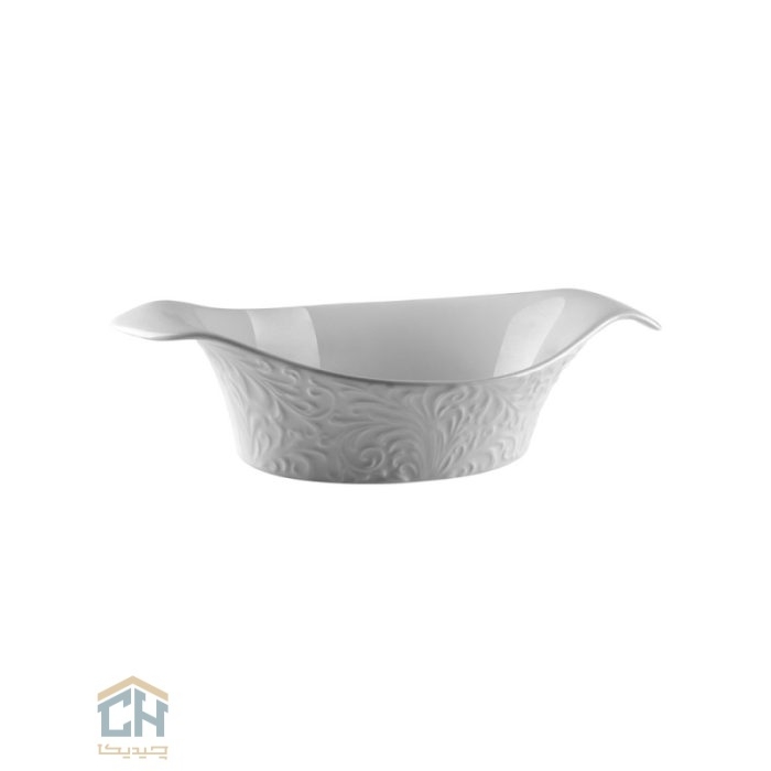 سالاد خوری سرامیکی بیضی متوسط گلدکیش طرح Royal مدل GK154229 (2)