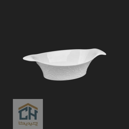 سالاد خوری سرامیکی بیضی بزرگ گلدکیش طرح Royal مدل GK154234 (1)