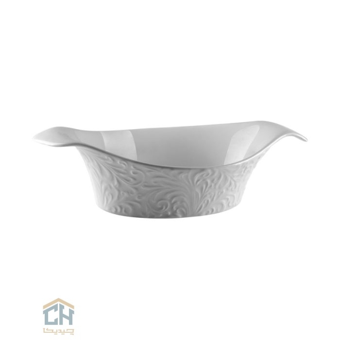 سالاد خوری سرامیکی بیضی بزرگ گلدکیش طرح Royal مدل GK154234 (2)
