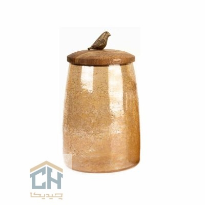 پاسماوری چوب و برنج بزرگ گلدکیش طرح WOOD مدل GK829448