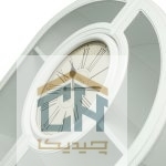 ویترین و کتابخانه چوبی ساعت دار لوتوس مدل HGDC-82-WOODHILL-WHITE (3)