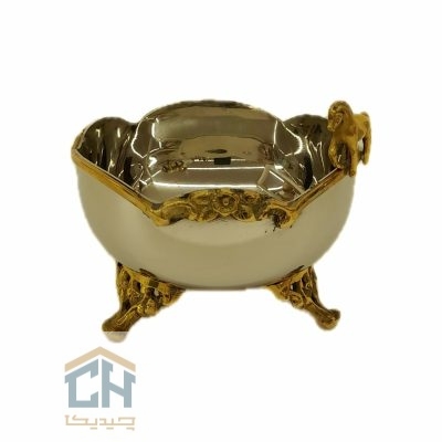 شکلات خوری استیل و برنج 3 پایه مدل 7235