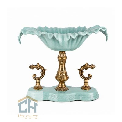 شکلات خوری سرامیکی پایه برنز مدل 14-3625 در نمای رو به رو