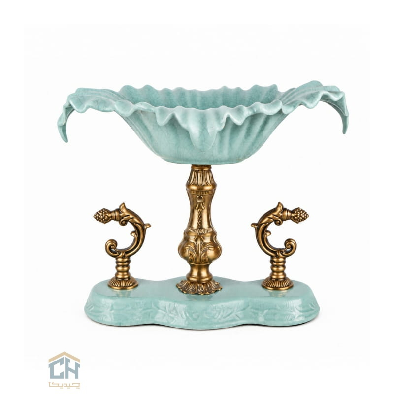 شکلات خوری سرامیکی پایه برنز مدل 14-3625 در نمای رو به رو