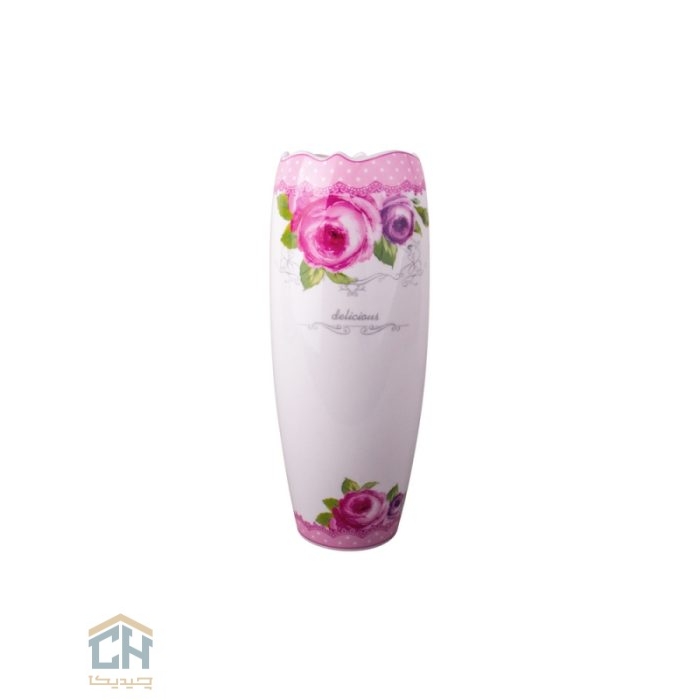 گلدان سرامیکی کوچک گلدکیش طرح Decal مدل GK611252 (2)