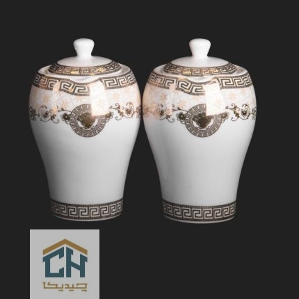 double set of goldkish ceramic spice holder versace design model GK628133