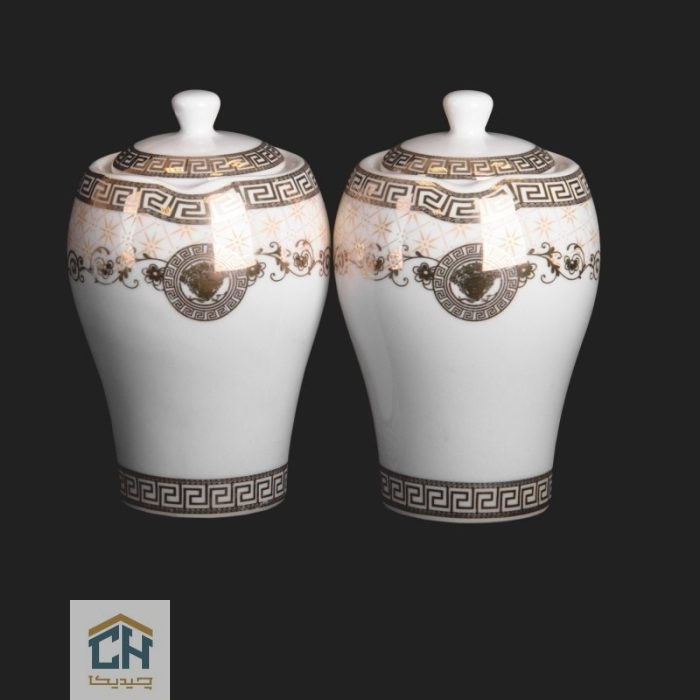 double set of goldkish ceramic spice holder versace design model GK628133