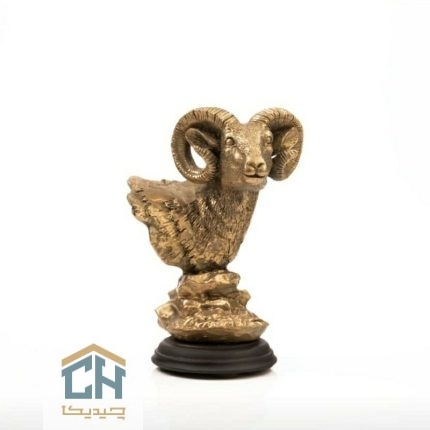 goldkish bronze design ram statue model 4793