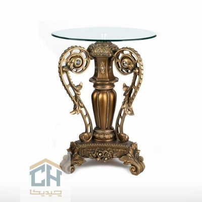 میز سه پایه طرح برنز گلدکیش مدل 2-1430