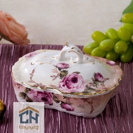 شکلات خوری بیضی گلدکیش طرح Valerie مدل GK397139