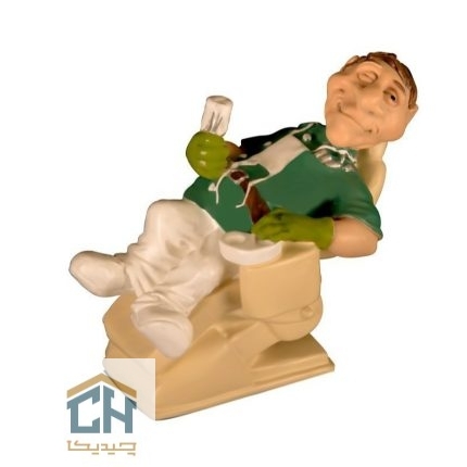 goldkish sitting dentist fantasy statue model 4883