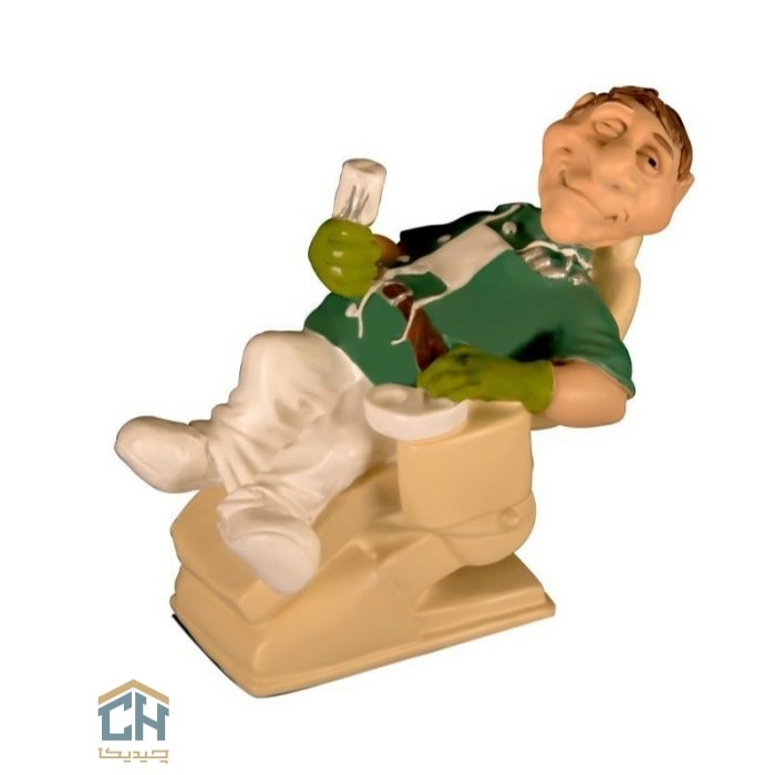 goldkish sitting dentist fantasy statue model 4883