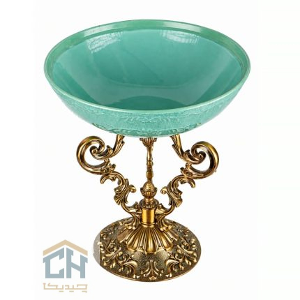 شکلات خوری سرامیکی مدل 17-3629 بدون در روی پایه برنزی
