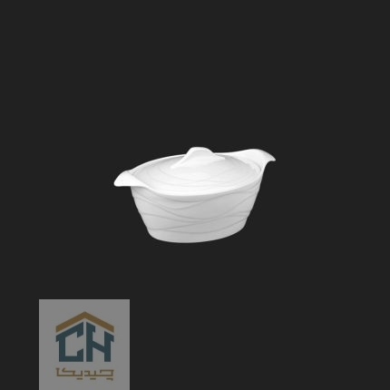 قابلمه سرامیکی بیضی کوچک گلدکیش طرح Wave مدل G101123 (1)