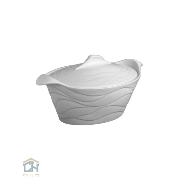 قابلمه سرامیکی بیضی کوچک گلدکیش طرح Wave مدل G101123 (2)