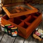 جعبه پذیرایی چوبی کد B 715