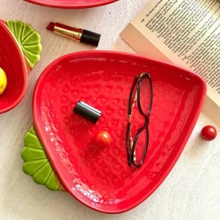 بشقاب توت فرنگی تخت سرامیکی 172003