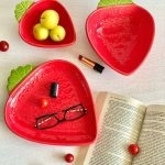 بشقاب توت فرنگی تخت سرامیکی 172003 - تصویر 2