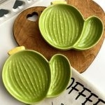 بشقاب سرامیکی طرح کاکتوس دوقلو مدل 172127 (1)