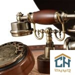 تلفن چوبی با میز کره لوتوس مدل TG-817-HERMIA-BR (2)