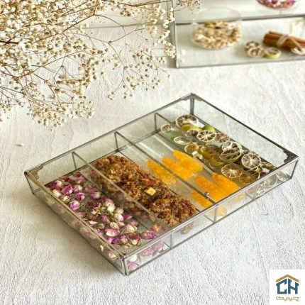 تیبگ 4 تایی مرمر شیشه استیل 238006