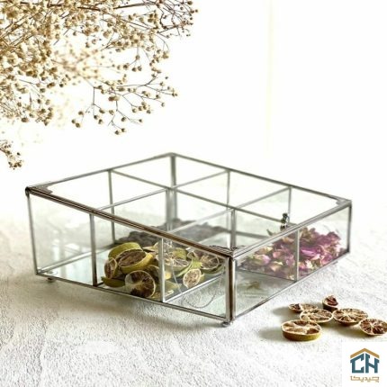 تیبگ 6 تایی شرف شمس شیشه استیل 238009