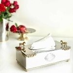 جا دستمال کاغذی استیل و برنج مدل 7231