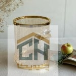 سطل دکوری بلور و برنج (1)