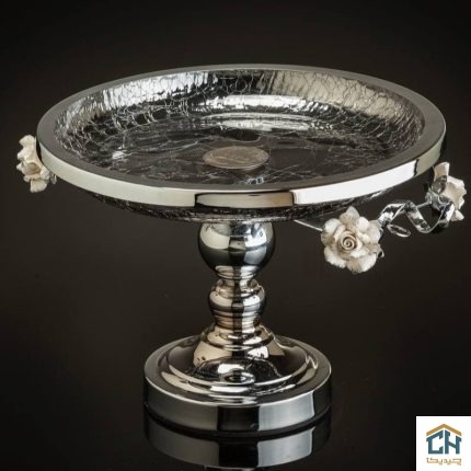 شیرینی خوری استیل و برنج مدل BT-3002-S