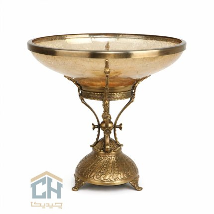 میوه خوری شیشه و برنج مدل 4136 (2)