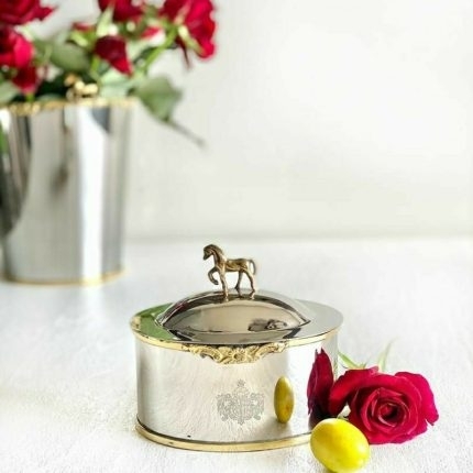 قندان استیل برنج کد 7208