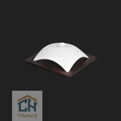 مربا خوری سرامیکی زیر چوبی گلدکیش طرح Wave مدل G109315 (1)