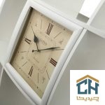 ویترین و کتابخانه چوبی ساعت دار لوتوس مدل HGDC-85-WESTVILLE-WHITE (3)