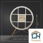 ویترین و کتابخانه چوبی ساعت دار لوتوس مدل HGDC-85-WESTVILLE-WHITE (5)