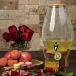 کلمن شیشه ای 7 لیتر مدل اریکا الماس زیر چوب کد 3239