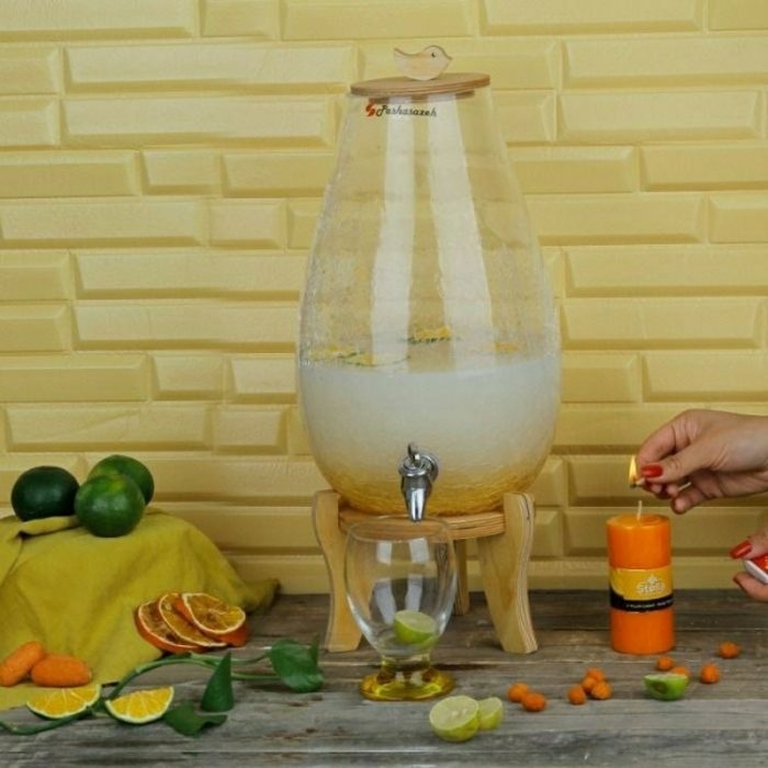 کلمن شیشه ای 7 لیتر مدل اریکا الماس زیر چوب کد 3239 - تصویر 2