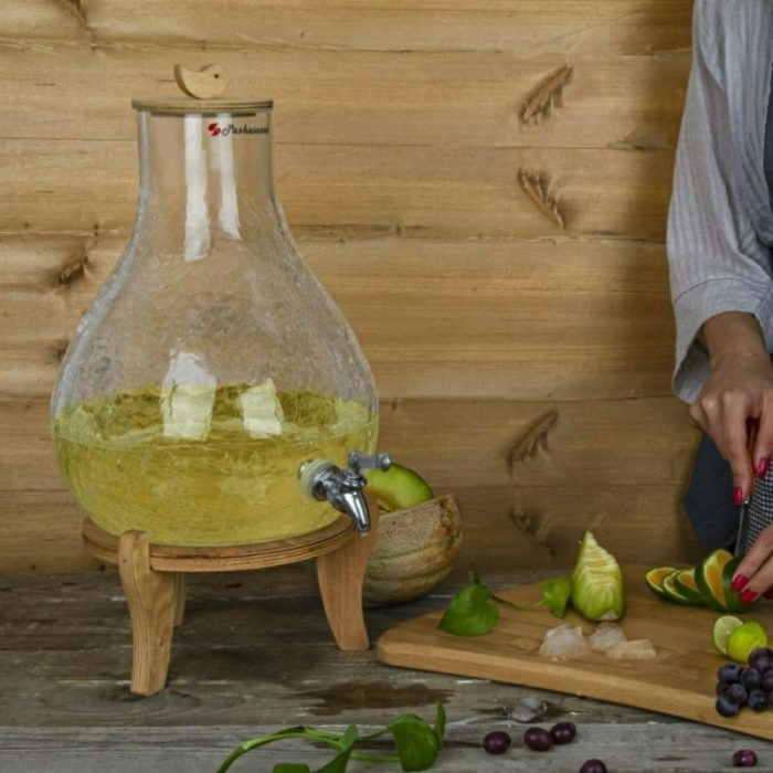 کلمن شیشه ای 7 لیتر مدل ایکیا الماس زیر چوب کد 3234 - تصویر 4