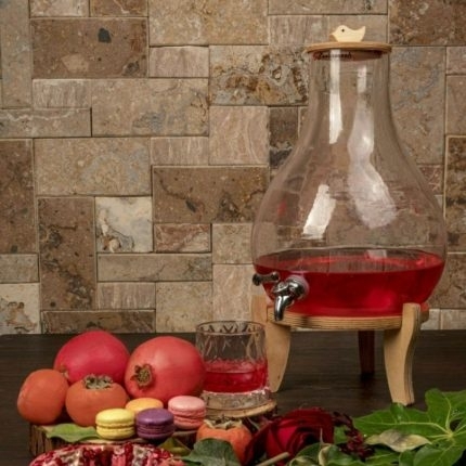 کلمن شیشه ای 7 لیتر مدل ایکیا زیر چوب کد 3235