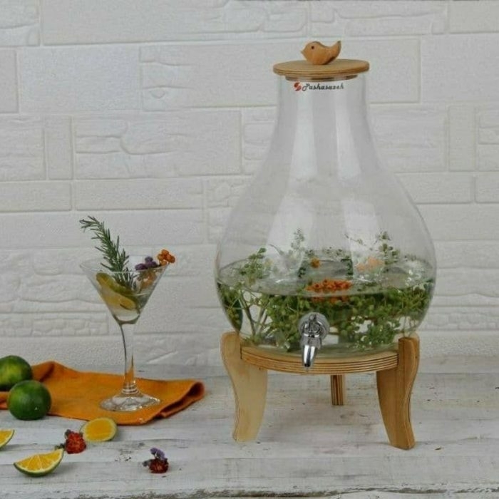 کلمن شیشه ای 7 لیتر مدل ایکیا زیر چوب کد 3235 - تصویر 2