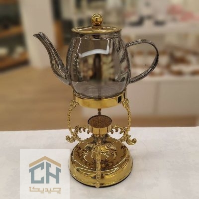 قوری وارمر کریستال و برنج مدل CL-008-G